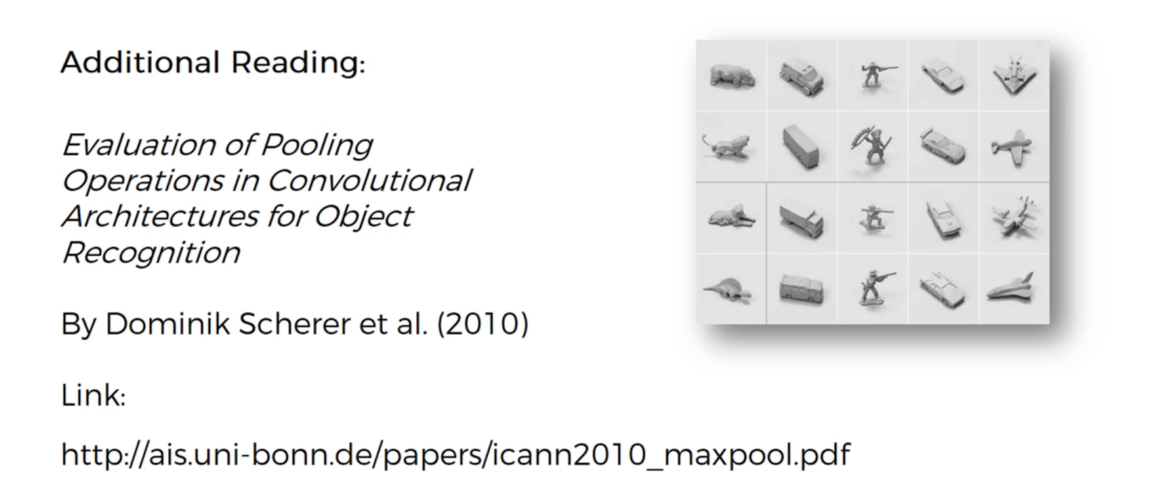 Evaluation of Pooling Operations in Convolutional Architectures for Object Recognition